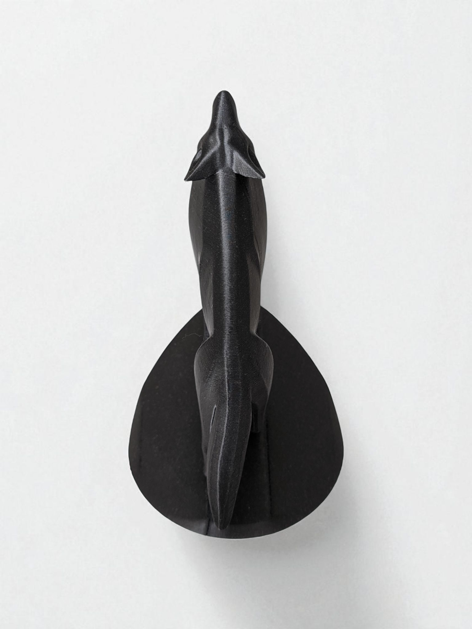 Unique Minimalist Wolf on Pedestal - Detail View